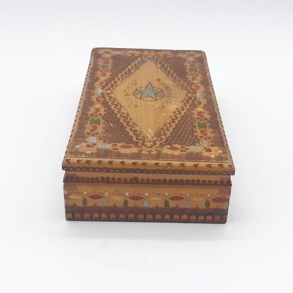 Bulgarian Airlines Wooden Cigarette Box -"Balkan" - Picture 5 of 11